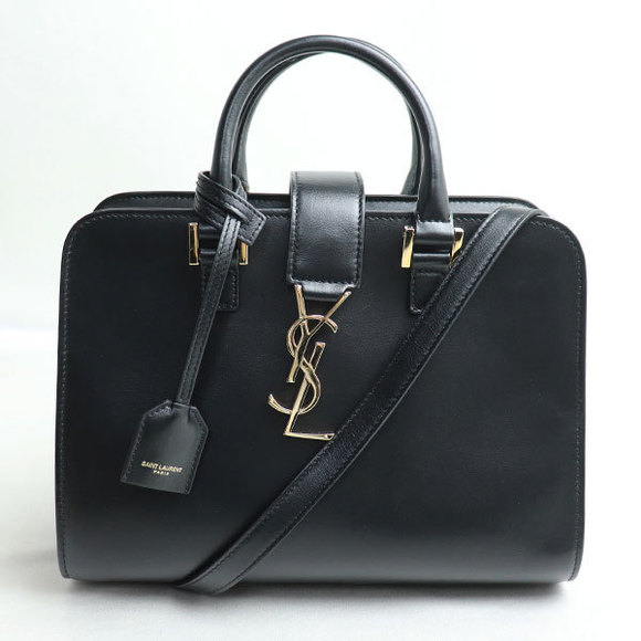 Saint Laurent Baby Cabas Top Handle Handbag 2way Shoulder Bag Calf Leather - Picture 1 of 3